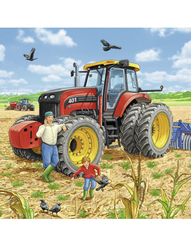 PUZZLE MASINARII, 3X49 PIESE,RVSPC08012