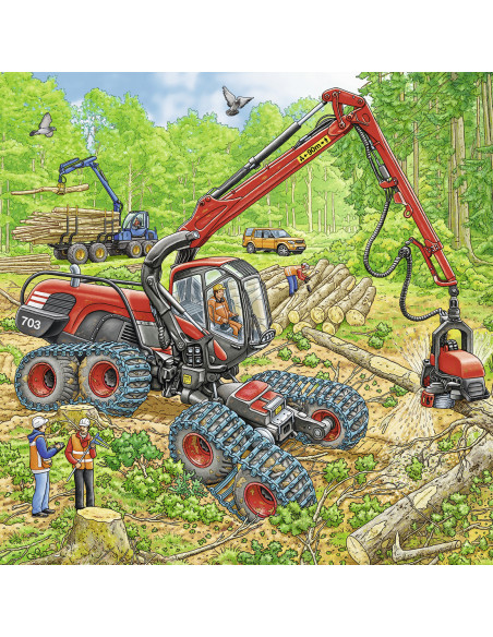 PUZZLE MASINARII, 3X49 PIESE,RVSPC08012
