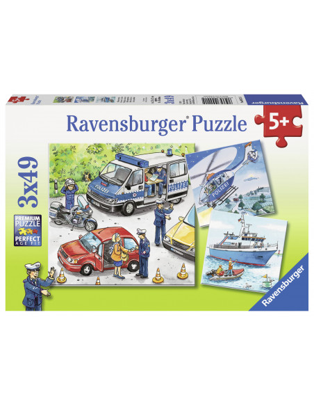 PUZZLE POLITIA IN ACTIUNE. 3X49 PIESE,RVSPC09221