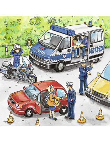 PUZZLE POLITIA IN ACTIUNE. 3X49 PIESE,RVSPC09221