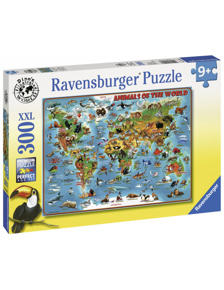 PUZZLE HARTA ANIMALELOR, 300 PIESE,RVSPC13257
