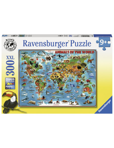 PUZZLE HARTA ANIMALELOR, 300 PIESE,RVSPC13257
