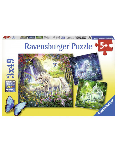 PUZZLE UNICORNI, 3x49 PIESE,RVSPC09291