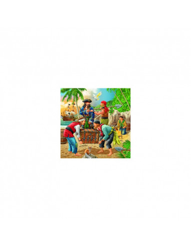 PUZZLE AVENTURILE PIRATILOR, 3x49 PIESE,RVSPC08030