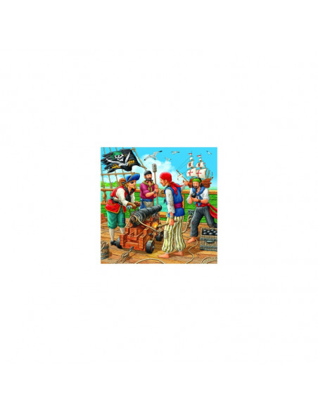 PUZZLE AVENTURILE PIRATILOR, 3x49 PIESE,RVSPC08030