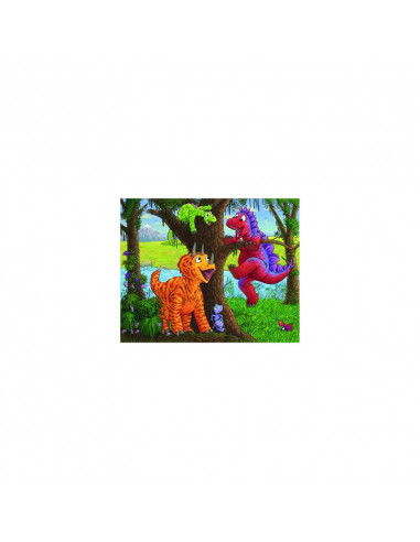 PUZZLE DINOZAURI LA RAU, 2x24 PIESE,RVSPC05030