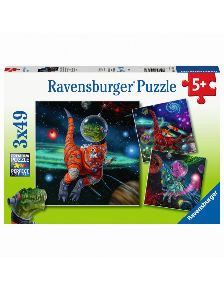 PUZZLE DINOZAURI IN SPATIU, 3x49 PIESE,RVSPC05127