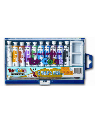 Set tuburi tempera Toy Color, 10 culori,TC718