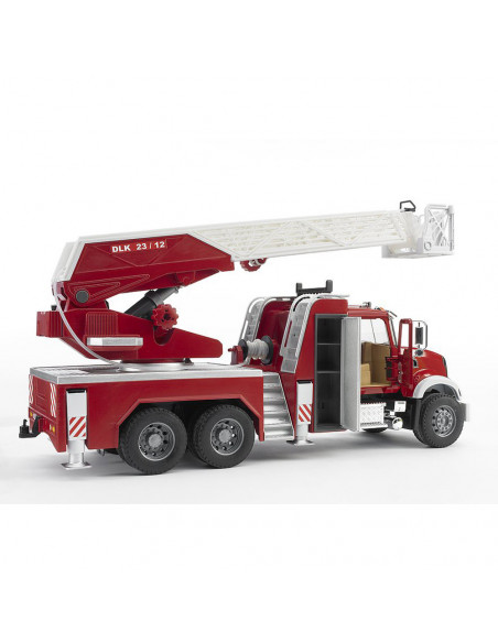 BRUDER - CAMION DE POMPIERI MACK GRANITE CU SCARA, POMPA DE APA