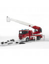 BRUDER - CAMION DE POMPIERI SCANIA R-SERIES CU SCARA, POMPA DE