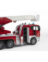 BRUDER - CAMION DE POMPIERI SCANIA R-SERIES CU SCARA, POMPA DE