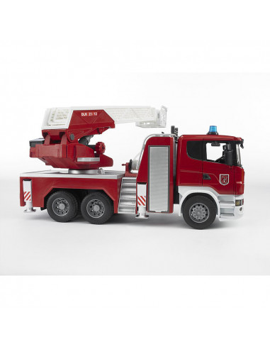 BRUDER - CAMION DE POMPIERI SCANIA R-SERIES CU SCARA, POMPA DE