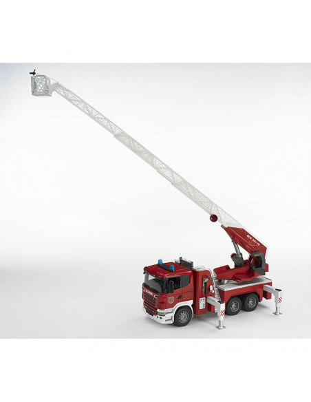 BRUDER - CAMION DE POMPIERI SCANIA R-SERIES CU SCARA, POMPA DE
