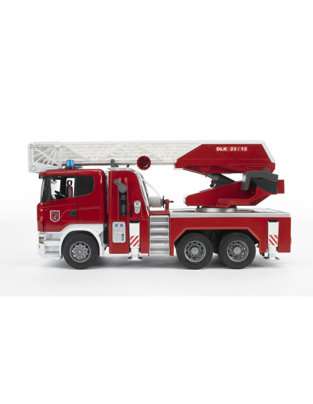 BRUDER - CAMION DE POMPIERI SCANIA R-SERIES CU SCARA, POMPA DE