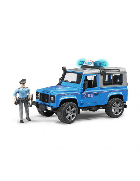 BRUDER - MASINA DE POLITIE LAND ROVER DEFENDER CU POLITIST SI