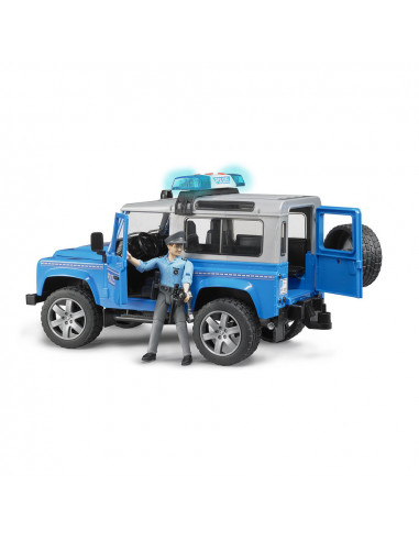 BRUDER - MASINA DE POLITIE LAND ROVER DEFENDER CU POLITIST SI