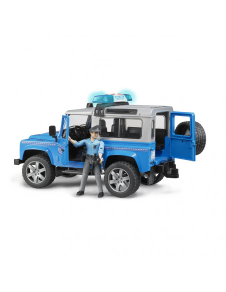 BRUDER - MASINA DE POLITIE LAND ROVER DEFENDER CU POLITIST SI