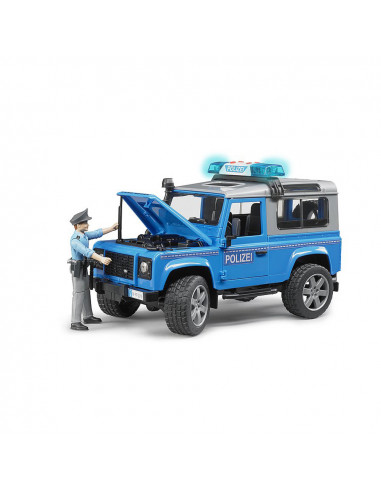 BRUDER - MASINA DE POLITIE LAND ROVER DEFENDER CU POLITIST SI