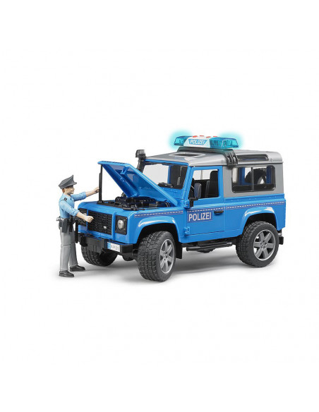 BRUDER - MASINA DE POLITIE LAND ROVER DEFENDER CU POLITIST SI