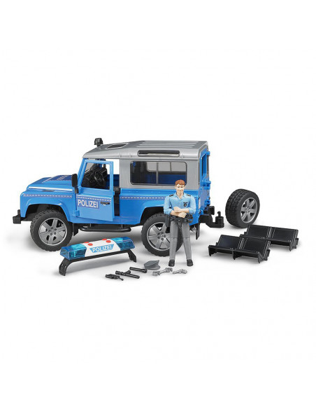 BRUDER - MASINA DE POLITIE LAND ROVER DEFENDER CU POLITIST SI