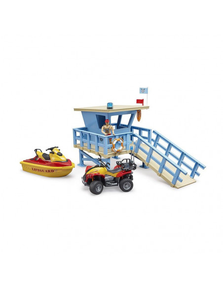 BRUDER - STATIE DE SALVAMARI CU AMBARCATIUNI SI PERSONAL,BR62780