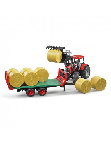 BRUDER - REMORCA TRANSPORT BALOTI CU 8 BALOTI ROTUNZI,BR02220