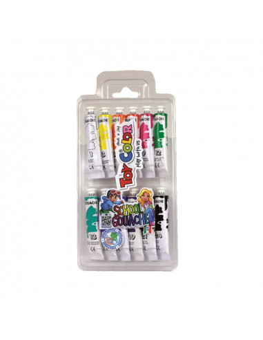 Set tempera Toy Color 12ml, 12 culori,TC657