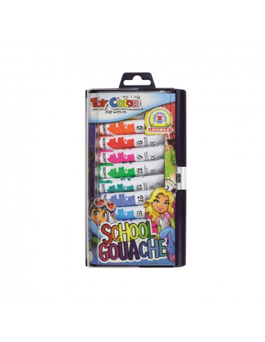 Set tempera la tub Toy Color TC728, 12 culori,TC728