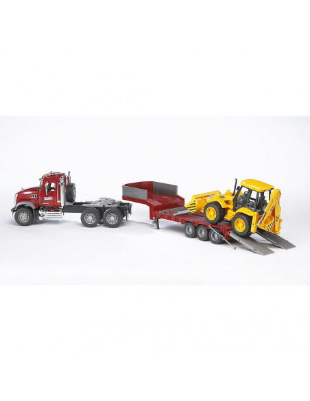 BRUDER - CAMION INCARCARE MACK GRANITE SI BULDOEXCAVATOR JCB
