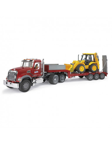 BRUDER - CAMION INCARCARE MACK GRANITE SI BULDOEXCAVATOR JCB