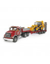 BRUDER - CAMION INCARCARE MACK GRANITE SI BULDOEXCAVATOR JCB