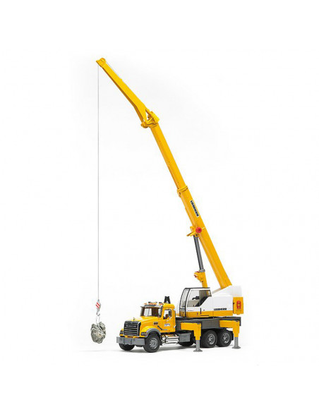 BRUDER - CAMION MACK GRANITE LIEBHERR CU MACARA,BR02818