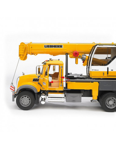 BRUDER - CAMION MACK GRANITE LIEBHERR CU MACARA,BR02818