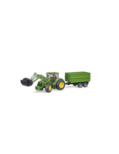 Tractor John Deere 7930 cu incarcator frontal si remorca