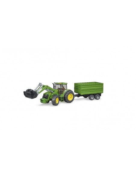 Tractor John Deere 7930 cu incarcator frontal si remorca