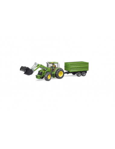 Tractor John Deere 7930 cu incarcator frontal si remorca