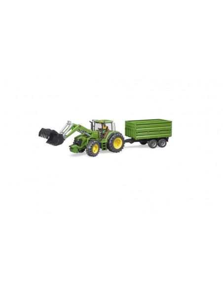 Tractor John Deere 7930 cu incarcator frontal si remorca