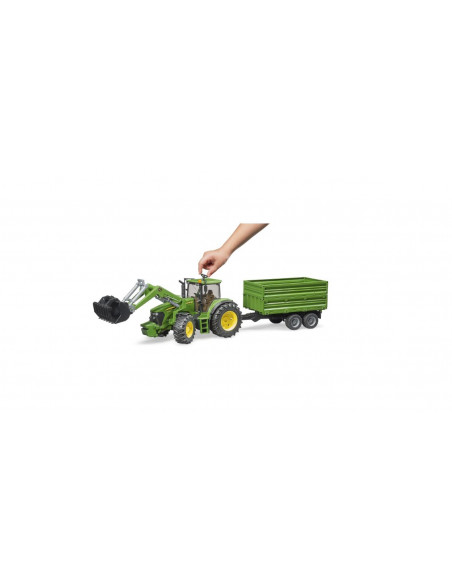 Tractor John Deere 7930 cu incarcator frontal si remorca