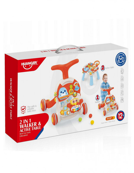 Antemergator Rosu Bebe 2 In 1 Cu Lumini,HE0829
