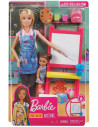 Barbie Cariere Set Mobilier Cu Papusa Blonda Profesoara De
