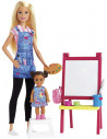 Barbie Cariere Set Mobilier Cu Papusa Blonda Profesoara De