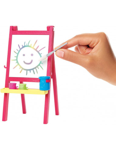 Barbie Cariere Set Mobilier Cu Papusa Blonda Profesoara De