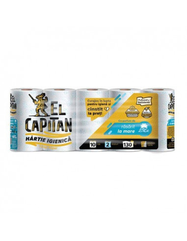 Hartie igienica El Capitan, 2 straturi, 10 Role/bax,1711000006