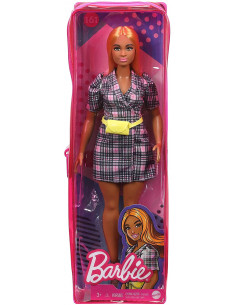 Papusa Barbie Fashionista Cu Rochie Tip Blazer Roz In