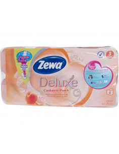 Hartie igienica Zewa Deluxe Cashmere Peach, 3 straturi, 8