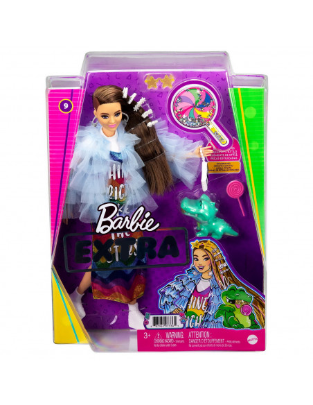 Papusa Barbie Extra Style Rochie Curcubeu,MTGYJ78