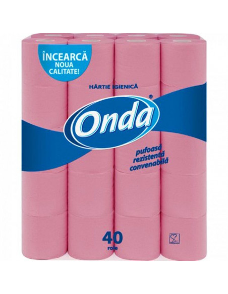 Hartie igienica Onda, 2 straturi, 40 role/bax Hartie igienica Onda, 2 straturi, 40 role/bax