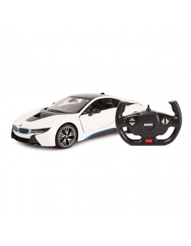 Masina Cu Telecomanda Bmw I8 Alb Scara 1 La 14,Ras71010_Alb