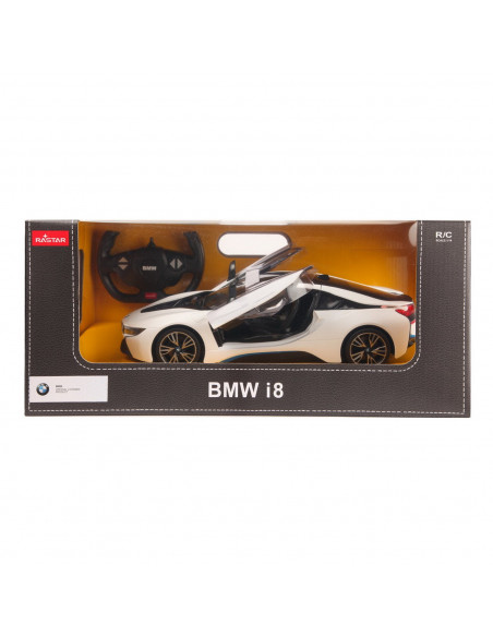 Masina Cu Telecomanda Bmw I8 Alb Scara 1 La 14,Ras71010_Alb