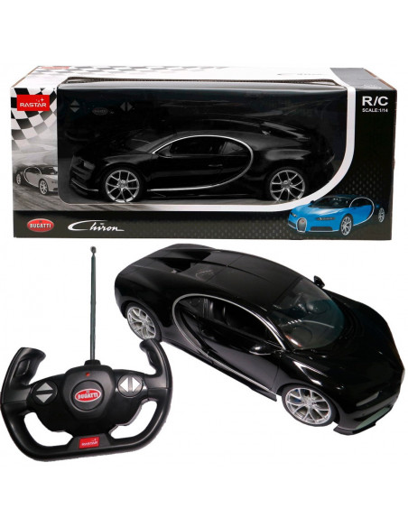 Masina Cu Telecomanda Bugatti Chiron Negru Scara 1 La